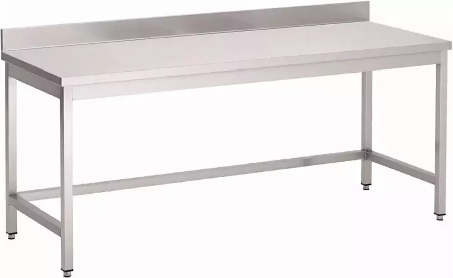 Gastro M RVS Werktafel Zonder Onderblad Achteropstand 160x70x85cm GN119 Horeca & Professioneel