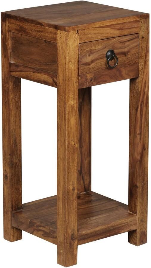 Wohnling Bijzettafel MUMBAI sheeshamhout 68 cm hoog