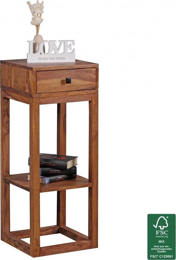 Wohnling Bijzettafel MUMBAI sheeshamhout 35x90x35 cm - Foto 2