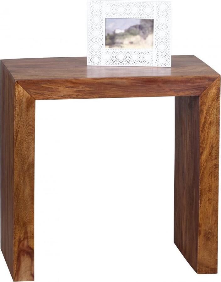 Gate39 Mumbai 60 x 60 Bijzettafel Vierkante poot Bruin