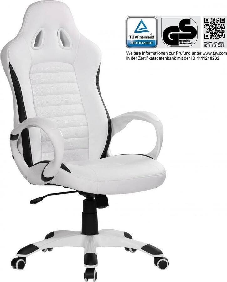 Gate39 Racer Bureaustoel Wit