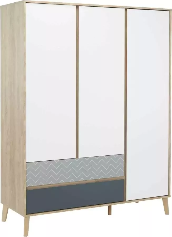 Gautier Armoire 3 portes 2 tiroirs Larvik Fabrication Française