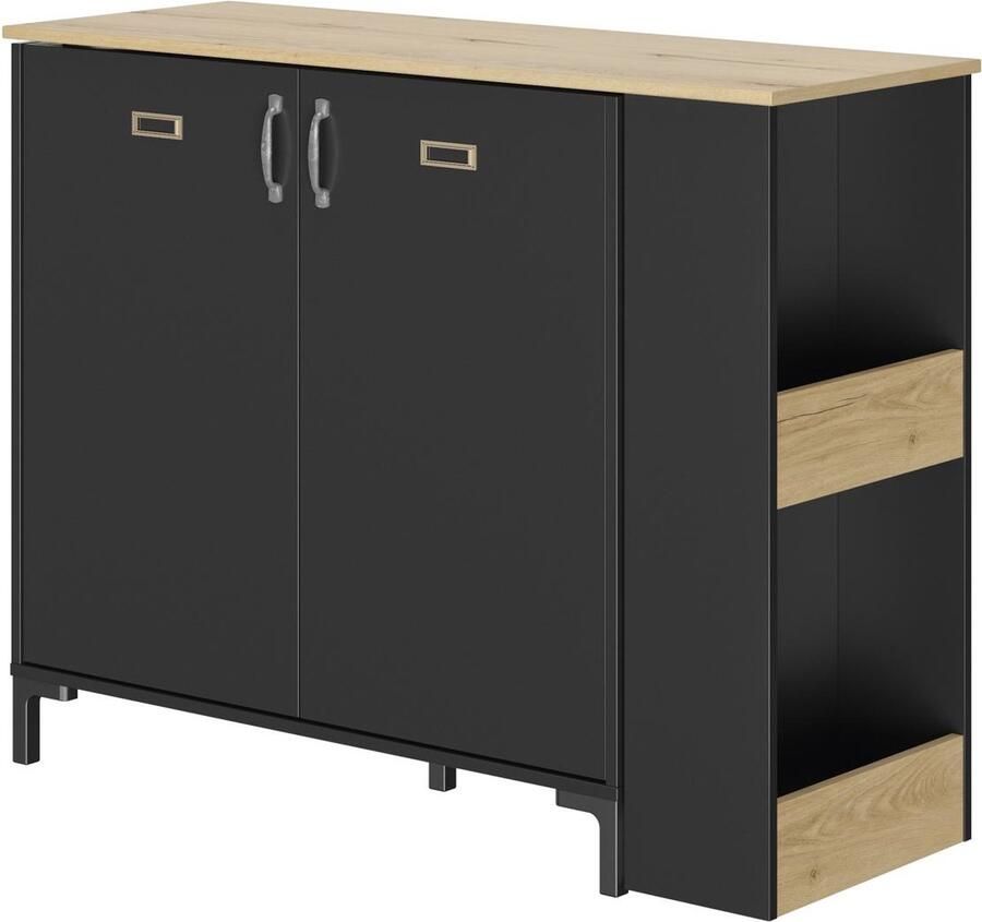 Gautier_diagone Diagone multifunctionele keukentafel barhoogte 94cm MANCHESTER zwart - Foto 6