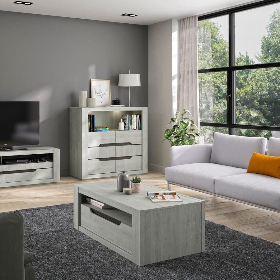 Gautier Gami Salontafel Lanthe 1 lade laguna eik