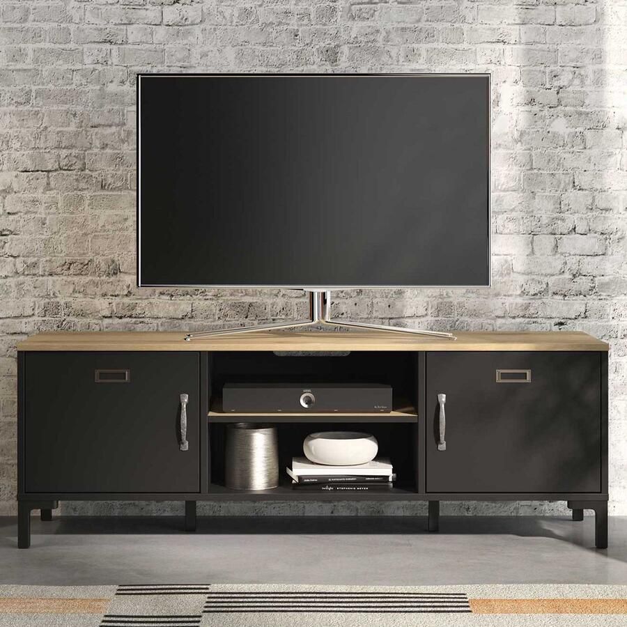 Diagone TV Meubel Tv-meubel Manno industrieel 136cm Zwart
