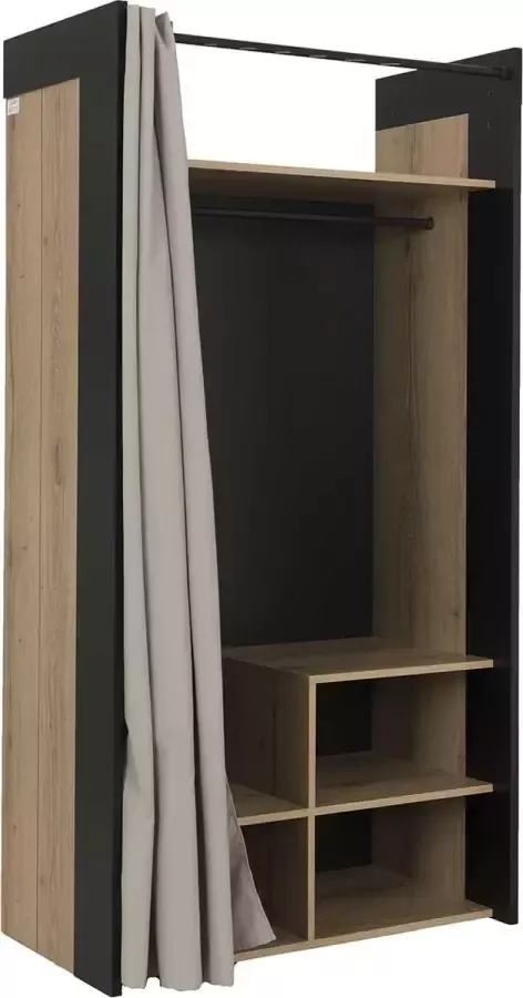 Gautier Kledingkast Harlem met gordijn