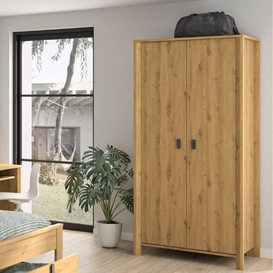 Gautier Lugano 2-Deurs Kledingkast Eiken