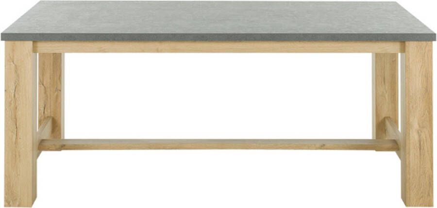 Gautier Verlengbare eettafel Louane 192x97cm excl verlengstuk eik beton