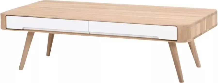 Gazzda Ena coffee table houten salontafel whitewash 120 x 60 cm