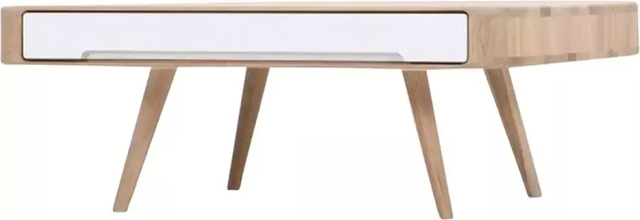 Gazzda Ena coffee table houten salontafel whitewash 90 x 90 cm - Foto 1