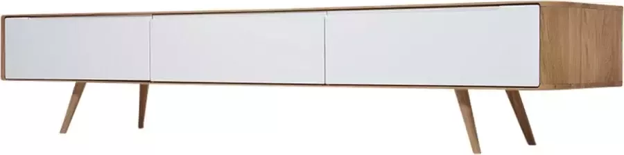 Gazzda Ena lowboard houten tv meubel naturel 225 x 42 cm
