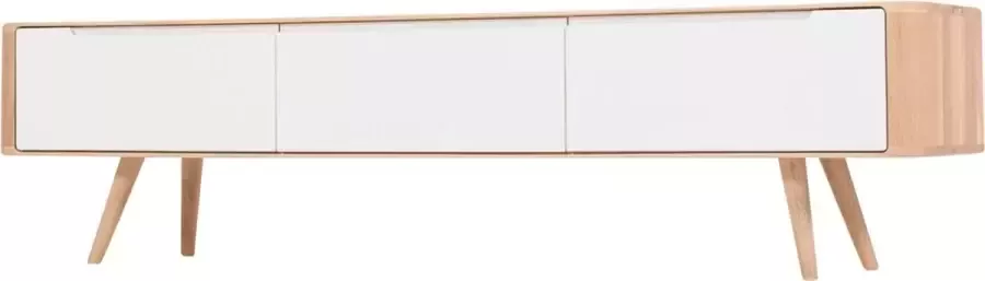 Gazzda Ena lowboard houten tv meubel whitewash 180 x 55 cm