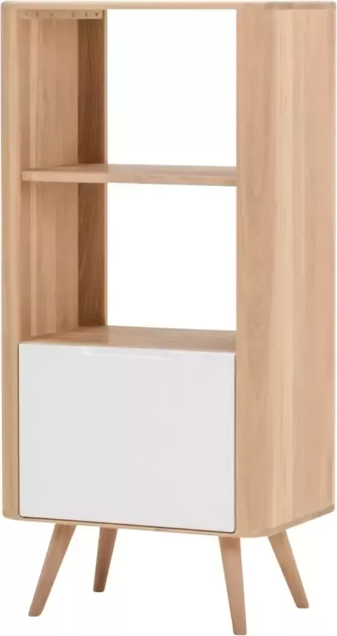 Gazzda Ena shelf houten boekenkast whitewash 60 x 125 cm