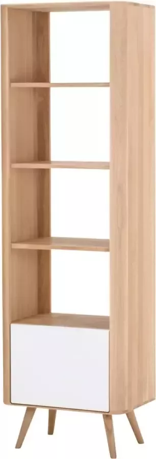 Gazzda Ena shelf houten boekenkast whitewash 60 x 196 cm - Foto 1