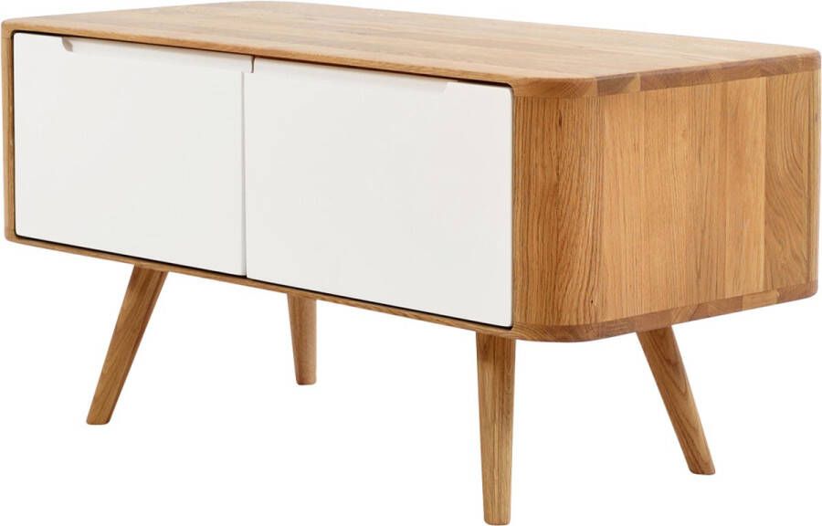 Gazzda Ena storage bench houten opbergbankje naturel 90 x 42 cm