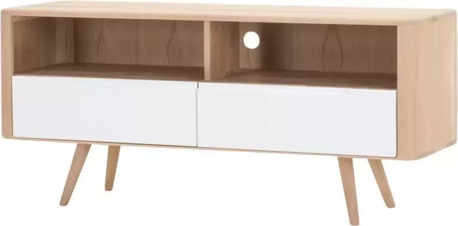 Gazzda Ena tv sideboard 135 houten tv meubel whitewash 135 x 42 cm