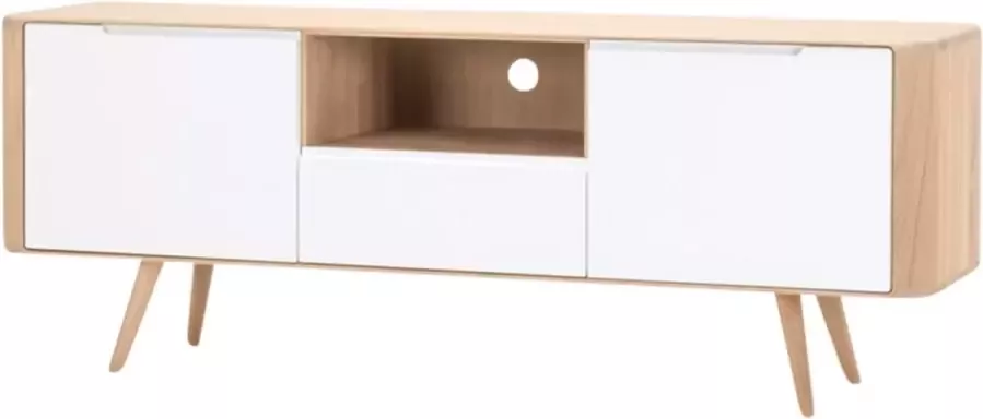 Gazzda Ena tv sideboard 160 houten tv meubel whitewash 160 x 42 cm