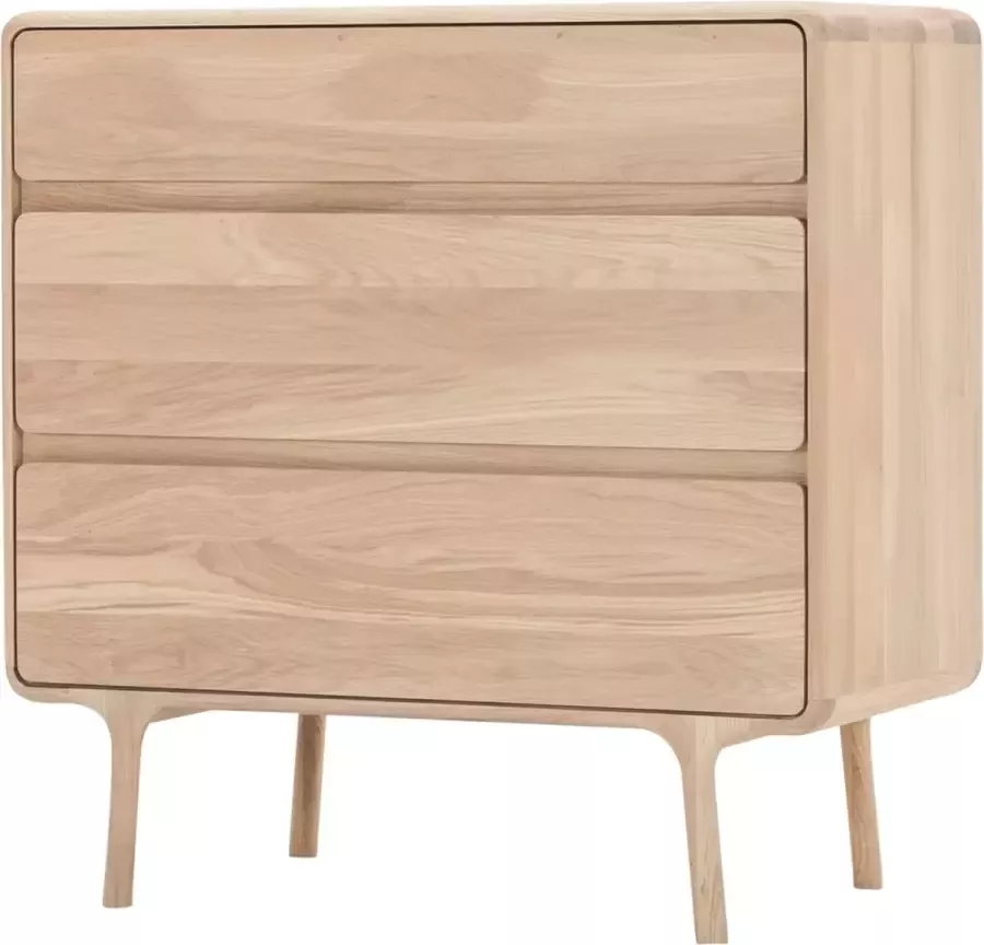 Gazzda Fawn drawer houten ladekast whitewash 90 x 90 cm - Foto 1