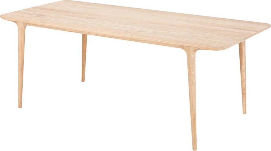 Gazzda Fawn Table Houten Eettafel Massief Eikenhout Tafel Eetkamertafel Scandinavisch Hardwax Oil Whitewash 200 x 90 cm - Foto 2