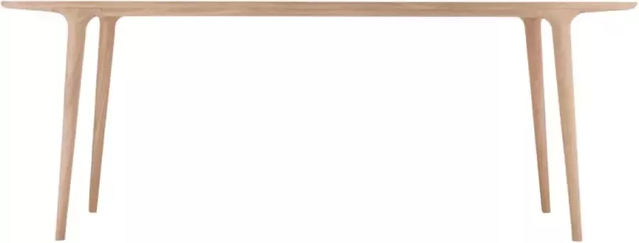 Gazzda Fawn Table Houten Eettafel Massief Eikenhout Tafel Eetkamertafel Scandinavisch Hardwax Oil Whitewash 200 x 90 cm - Foto 3