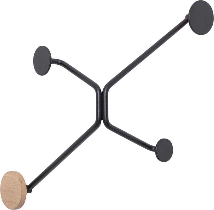 Gazzda Hook coat rack outer corners wandkapstok black