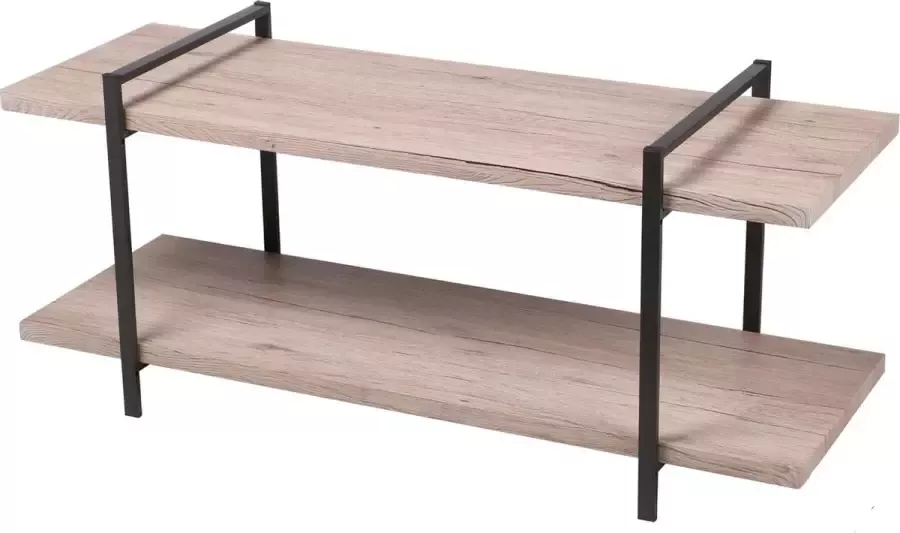 Gebor Industrieel tv-meubel Jonas – Twee planken 120x40x55cm