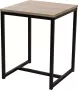 Gebor Trendy Bijzettafel Koffietafel Side table Vierkant Industrieel design Houten blad Metalen frame 50x40x40cm – Bruin Zwart Modern - Thumbnail 1