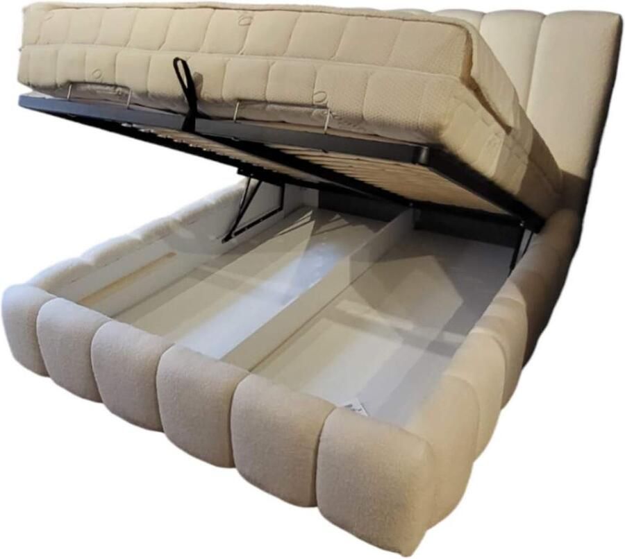 Geen merk Hoekbank Candy Taupe Velvet Met bed en Opbergruimte Hoeksalon Zitbank Universeel Links of Rechts lounge - Foto 2