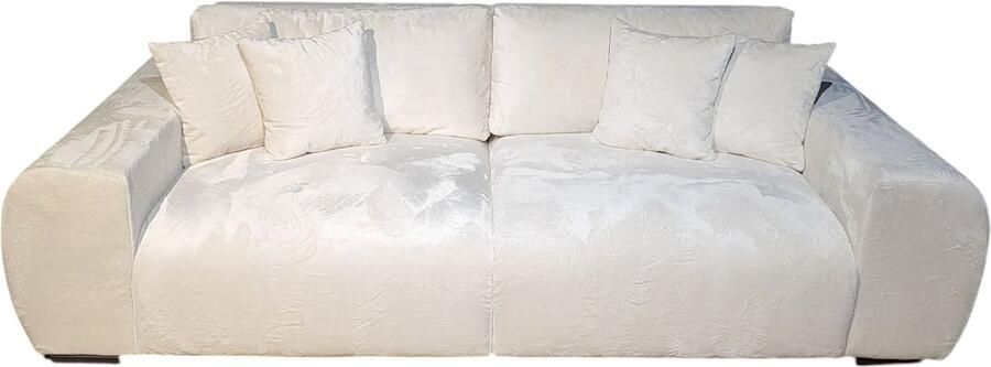 Geen merk big sofa toby beige velvet- bank big sofa versie- xl zitbank toby