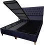 Zetelsenbedden.be boxspring olimpos- 160x200cm- zonder matras- met opbergruimte- donkergrijs velvet - Thumbnail 1