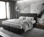 Geen merk Boxspring bed Dream Great 180x200 cm complete boxspring met matras en topper Velvet glossy stof Donkergrijs zetelsenbedden goedkope bed - Thumbnail 2