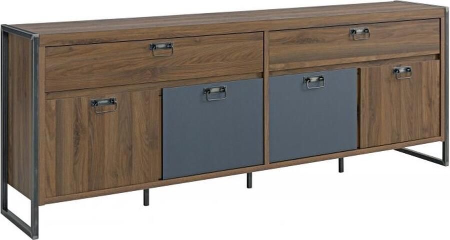 Geen merk dressoir indus chic- bruin- 4deurs- 2 schuiven- dressoir kast- eetkamer- woonkamer