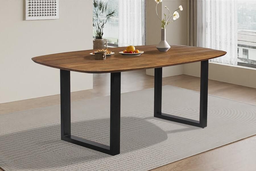 Geen merk eettafel izza- 200 cm- u poot- ovaal mango hout