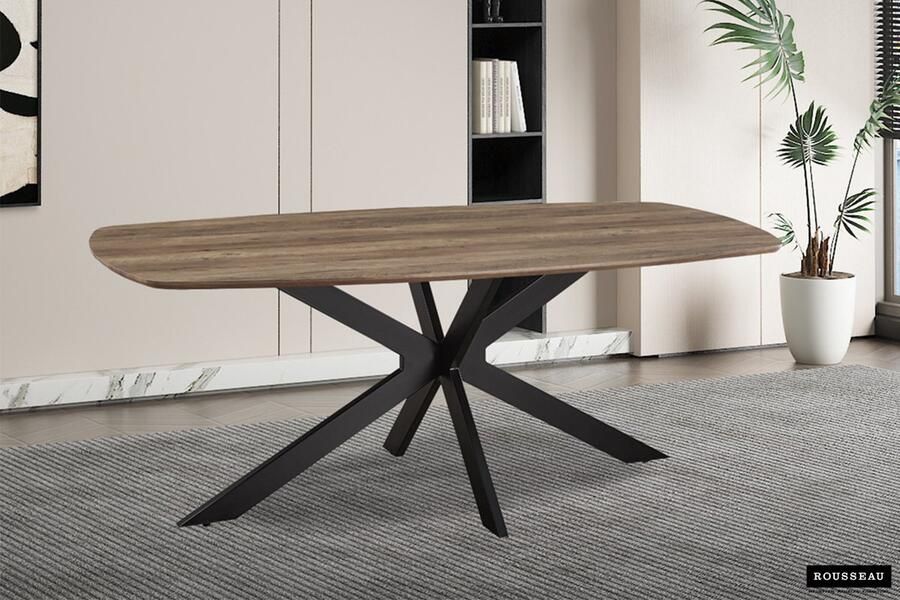 Geen merk eettafel zizou- 200cm- deens ovaal decor mango