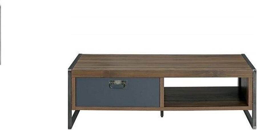 Geen merk salontafel indus chic- deels open deels gesloten- donker bruin- woonkamer