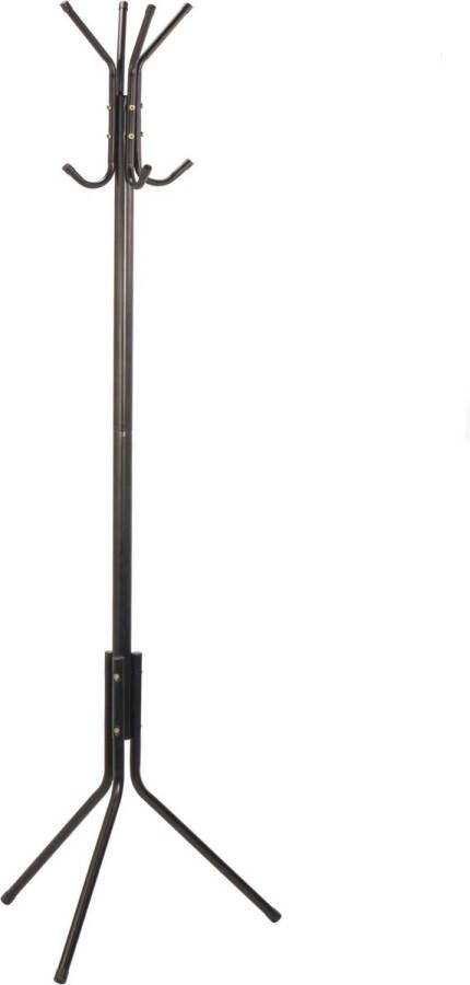 Urban Living Kapstok Zwart Metaal 8 ophanghaken 48 x 170 cm Staand model