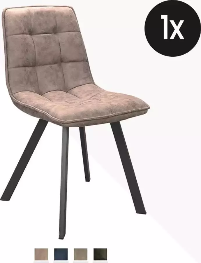 Geen specifiek merk Eetkamerstoel Raf Duke Lederlook Klei Extra comfort