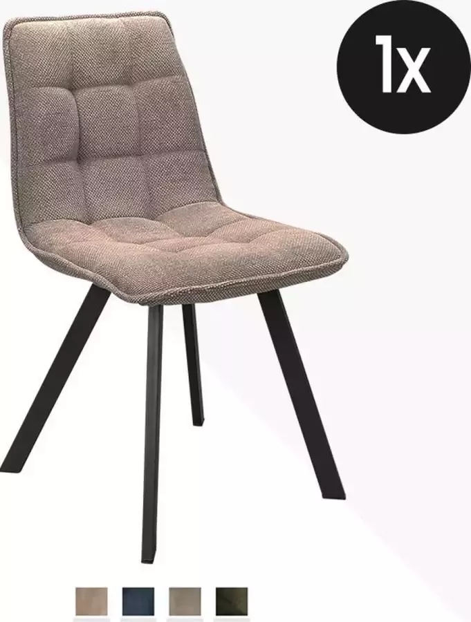 Geen specifiek merk Eetkamerstoel Raf Je Suis Stof Klei Extra comfort