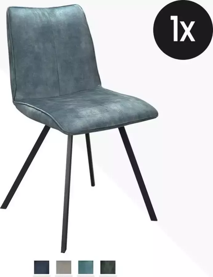 Geen specifiek merk Eetkamerstoel Willem J'adore Velvet Aqua Design