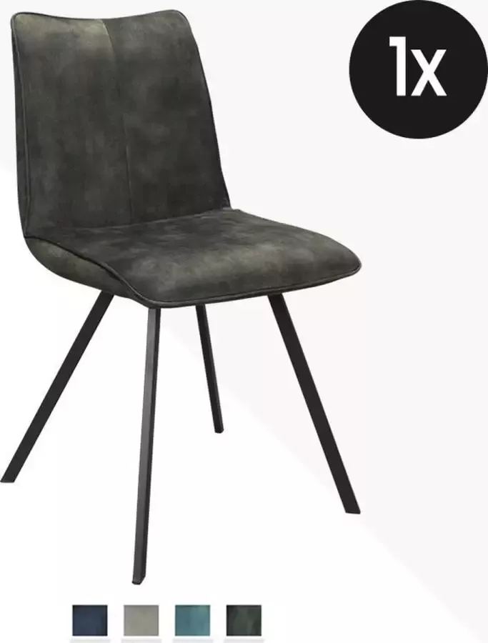 Geen specifiek merk Eetkamerstoel Willem J'adore Velvet Mosgroen Design