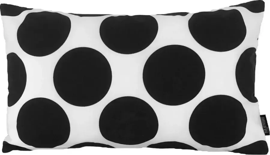 Gek op Kussens! Black Spots Kussenhoes Katoen Polyester 30 x 50 cm Zwart Wit