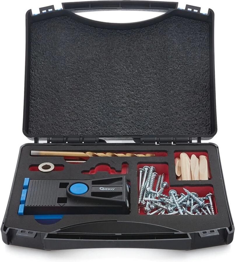 Geko Onzichtbare houtverbinding set Precisie Compleet 9 5 mm boor Inclusief schroeven en afdekpennen