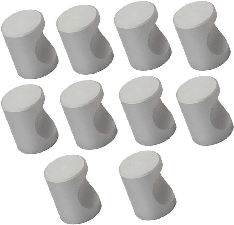 Generic 10 Zilveren Cilinderkastknoppen Aluminium voor Lade Kast Keuken