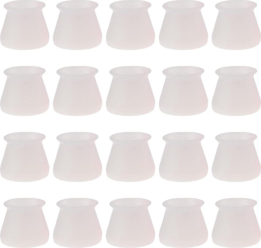 Generic 24 Stuks Siliconen Stoelpootdoppen Helder Meubels Tafel Voeten Vloerbeschermers Onderste Vloeren Pad Covers Voorkomt Tapijt Krassen