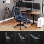 Generic Luxe Ergonomische Gaming Chair Bureaustoel Met Voetsteun & Kantelmechanisme Lendekussen & Hoofdkussen Ergonomische Luxe Racing Style Design Game Computer Stoel Voor Gamen Kantoor Thuiswerken Kunstleer Zwart Blauw - Thumbnail 2