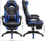 Generic Luxe Ergonomische Gaming Chair Bureaustoel Met Voetsteun & Kantelmechanisme Lendekussen & Hoofdkussen Ergonomische Luxe Racing Style Design Game Computer Stoel Voor Gamen Kantoor Thuiswerken Kunstleer Zwart Grijs - Thumbnail 1