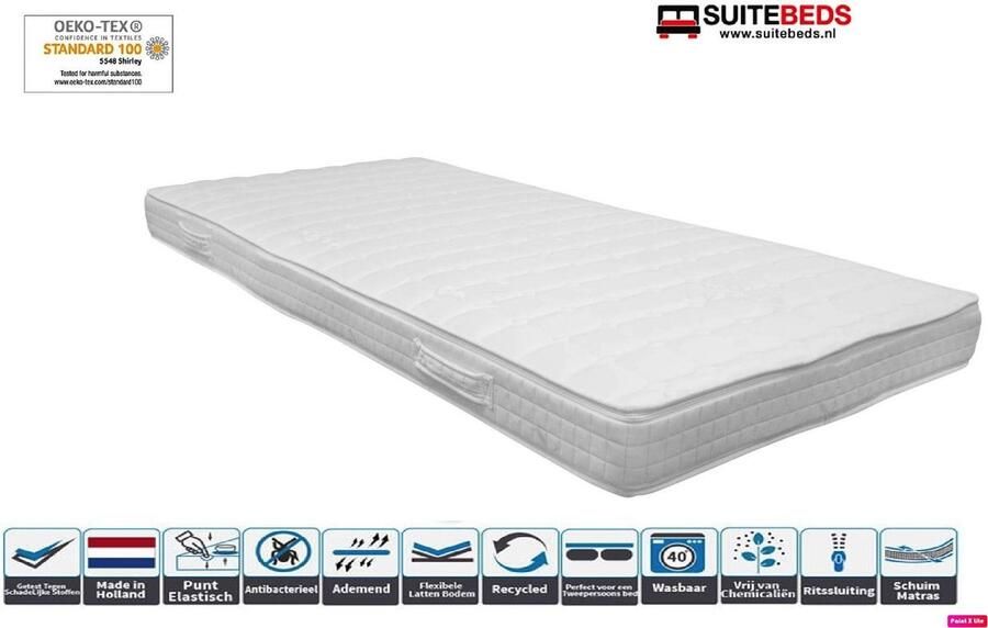 Gentle Sleep Topdekmatras – Koudschuim 12cm Hybrid Foam HR 90x220