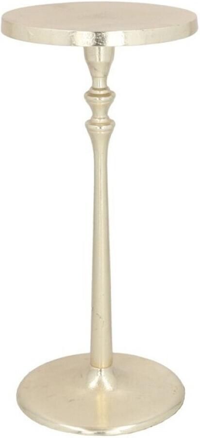Gerimport Bijzettafel plantenverhoging aluminium goud 23 x 50 cm tafeltje