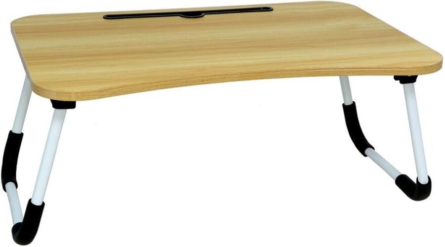Gerimport Laptoptafel opklapbaar bed dienblad bruin 29 x 48 x 21 cm op bed