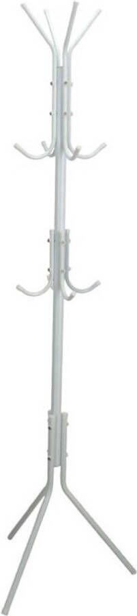 Gerimport Kapstok wit metaal staand 12 haken op 3 hoogtes 170 cm